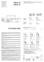 Cambridge Audio Aero 3 Aero 5 - Installation Guide